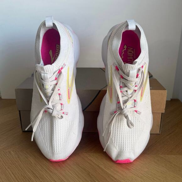 Brooks Glycerin Stealthfit 20 Pink/White Women Running Sneakers - SZ 9.5 - Picture 9 of 14